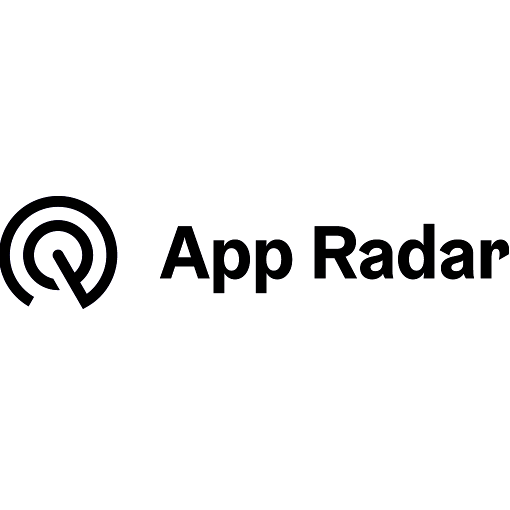 App Radar-Logo mit grauem Hintergrund. App Radar-Logo mit grauem Hintergrund.