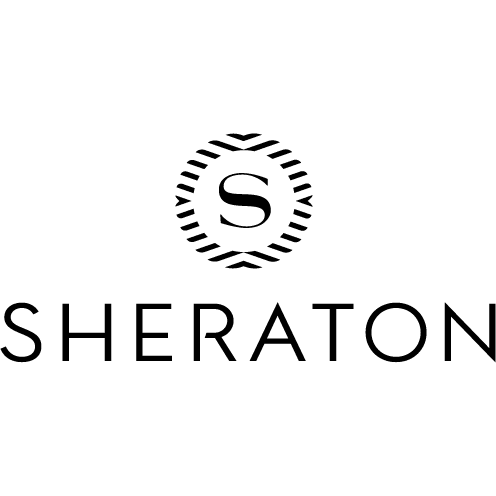 Das Sheraton-Logo auf blauem Hintergrund repräsentiert das Sheraton Hotel. Das Sheraton-Logo auf blauem Hintergrund repräsentiert das Sheraton Hotel.